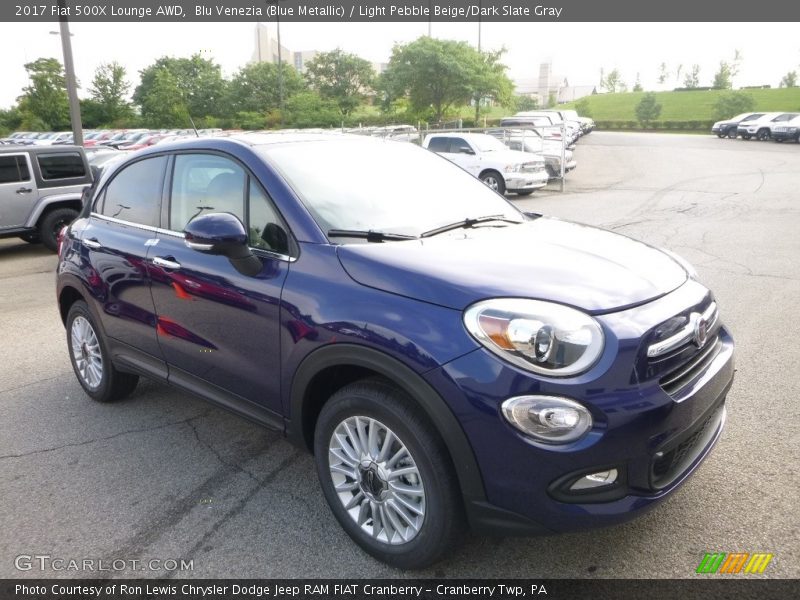 Blu Venezia (Blue Metallic) / Light Pebble Beige/Dark Slate Gray 2017 Fiat 500X Lounge AWD