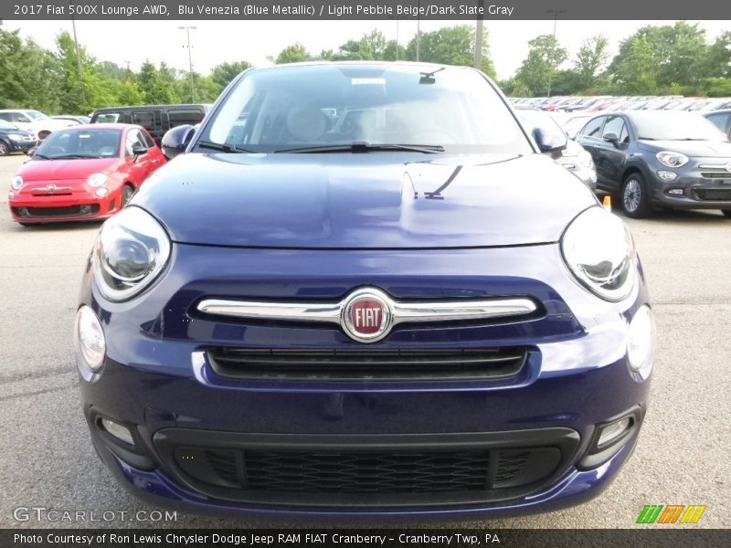 Blu Venezia (Blue Metallic) / Light Pebble Beige/Dark Slate Gray 2017 Fiat 500X Lounge AWD