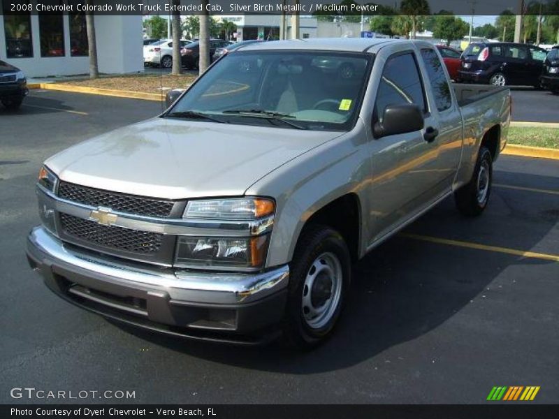 Silver Birch Metallic / Medium Pewter 2008 Chevrolet Colorado Work Truck Extended Cab
