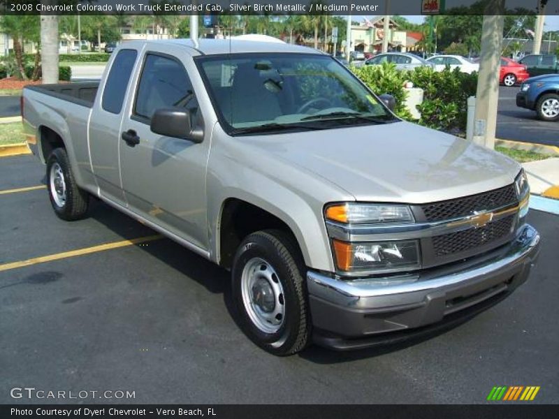 Silver Birch Metallic / Medium Pewter 2008 Chevrolet Colorado Work Truck Extended Cab