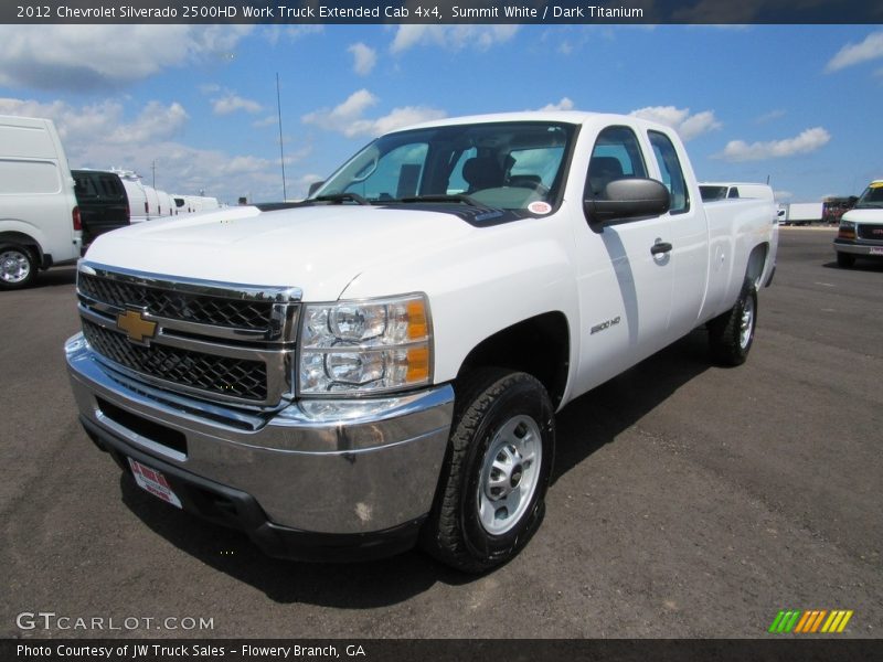 Summit White / Dark Titanium 2012 Chevrolet Silverado 2500HD Work Truck Extended Cab 4x4