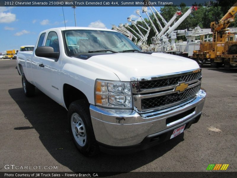 Summit White / Dark Titanium 2012 Chevrolet Silverado 2500HD Work Truck Extended Cab 4x4