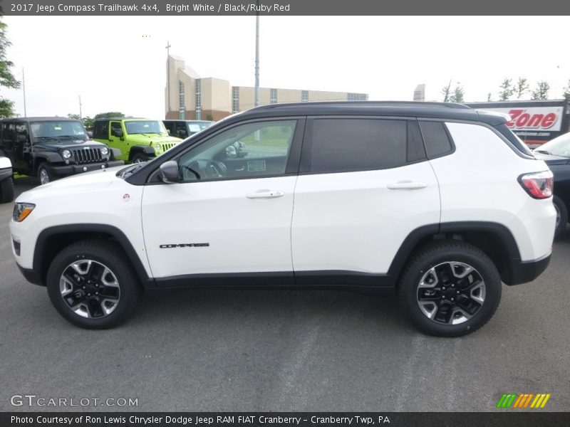 Bright White / Black/Ruby Red 2017 Jeep Compass Trailhawk 4x4
