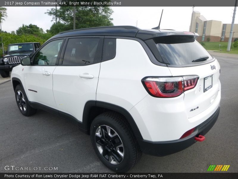 Bright White / Black/Ruby Red 2017 Jeep Compass Trailhawk 4x4