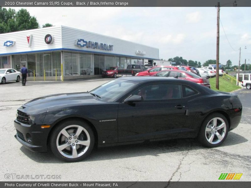 Black / Black/Inferno Orange 2010 Chevrolet Camaro SS/RS Coupe