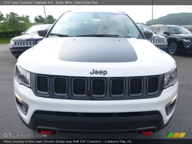 Bright White / Black/Ruby Red 2017 Jeep Compass Trailhawk 4x4