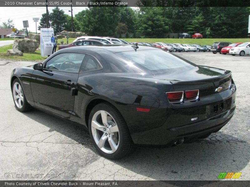Black / Black/Inferno Orange 2010 Chevrolet Camaro SS/RS Coupe