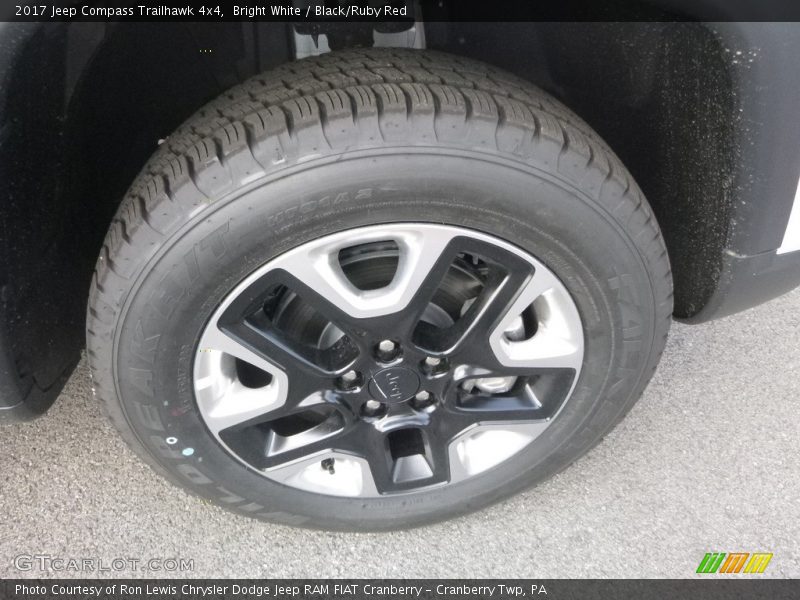 Bright White / Black/Ruby Red 2017 Jeep Compass Trailhawk 4x4