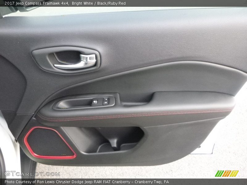 Bright White / Black/Ruby Red 2017 Jeep Compass Trailhawk 4x4