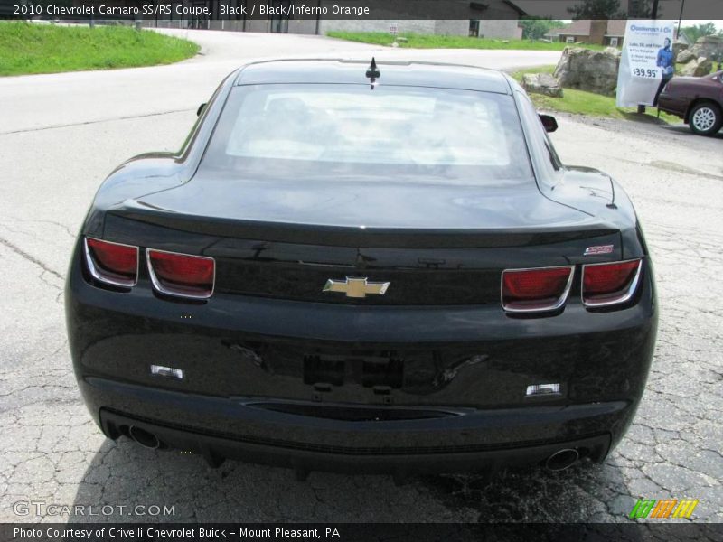 Black / Black/Inferno Orange 2010 Chevrolet Camaro SS/RS Coupe