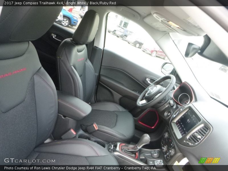 Bright White / Black/Ruby Red 2017 Jeep Compass Trailhawk 4x4