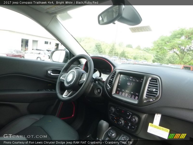 Bright White / Black/Ruby Red 2017 Jeep Compass Trailhawk 4x4