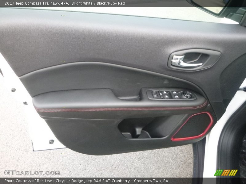 Bright White / Black/Ruby Red 2017 Jeep Compass Trailhawk 4x4