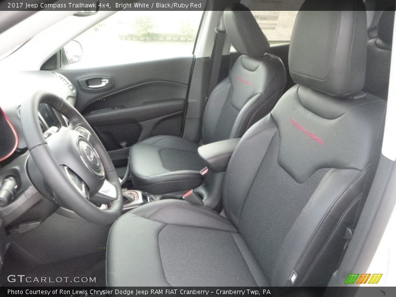 Bright White / Black/Ruby Red 2017 Jeep Compass Trailhawk 4x4