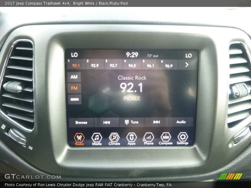 Bright White / Black/Ruby Red 2017 Jeep Compass Trailhawk 4x4