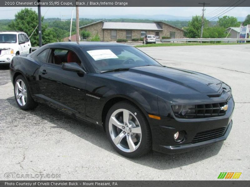 Black / Black/Inferno Orange 2010 Chevrolet Camaro SS/RS Coupe