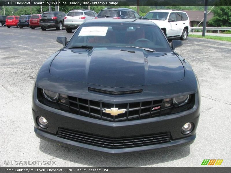 Black / Black/Inferno Orange 2010 Chevrolet Camaro SS/RS Coupe
