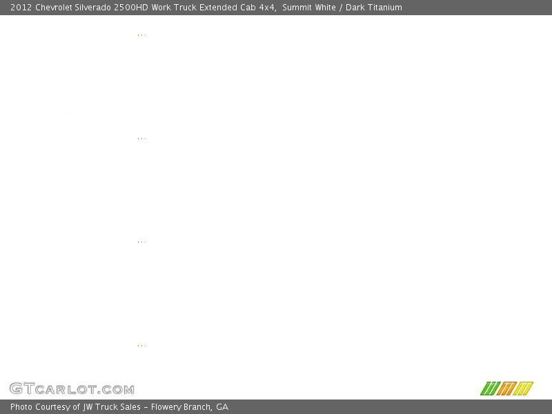 Summit White / Dark Titanium 2012 Chevrolet Silverado 2500HD Work Truck Extended Cab 4x4