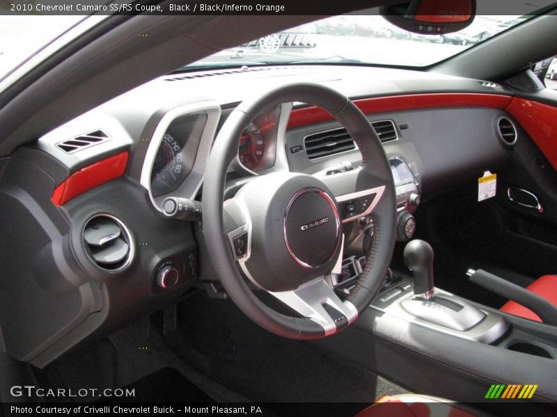 Black / Black/Inferno Orange 2010 Chevrolet Camaro SS/RS Coupe
