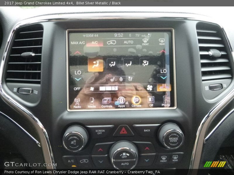 Billet Silver Metallic / Black 2017 Jeep Grand Cherokee Limited 4x4