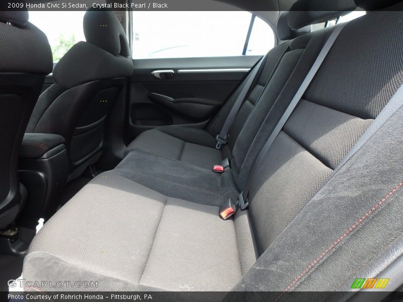 Crystal Black Pearl / Black 2009 Honda Civic Si Sedan