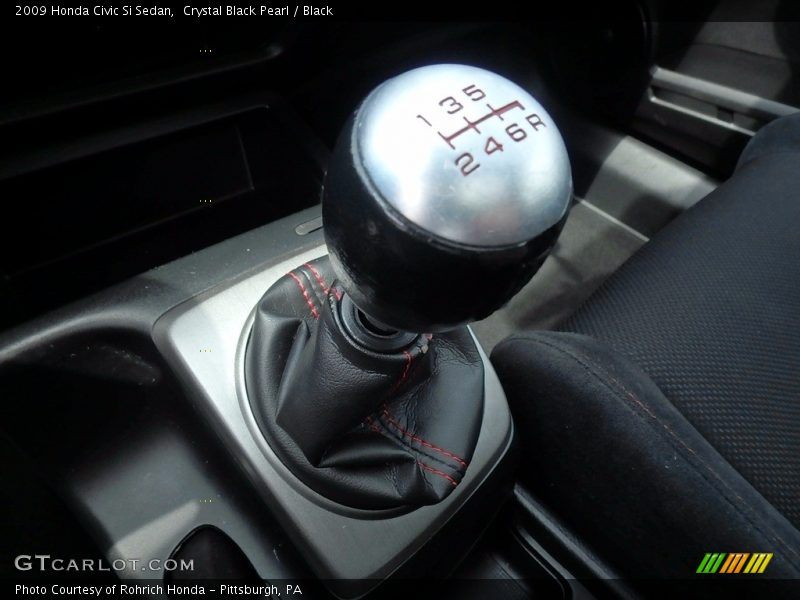 Crystal Black Pearl / Black 2009 Honda Civic Si Sedan
