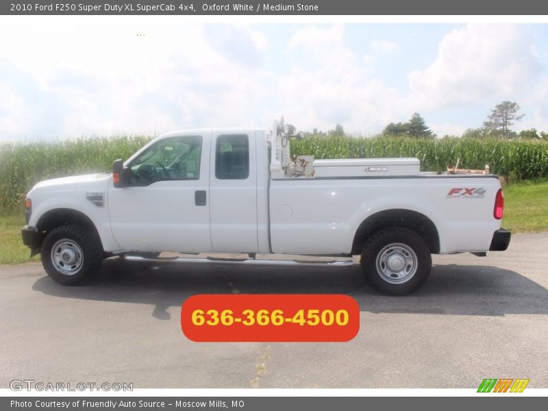 Oxford White / Medium Stone 2010 Ford F250 Super Duty XL SuperCab 4x4