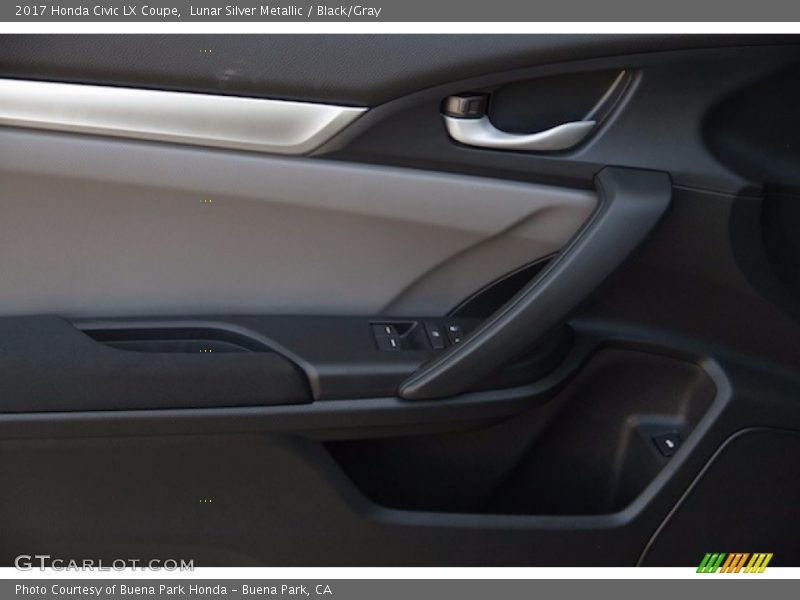 Lunar Silver Metallic / Black/Gray 2017 Honda Civic LX Coupe