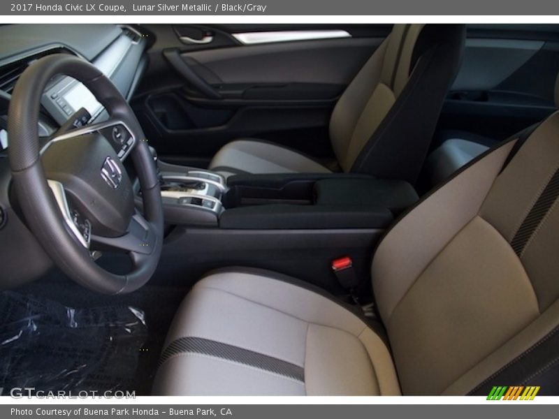 Lunar Silver Metallic / Black/Gray 2017 Honda Civic LX Coupe