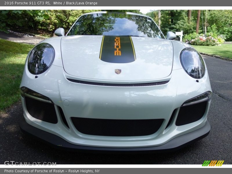 White / Black/Lava Orange 2016 Porsche 911 GT3 RS