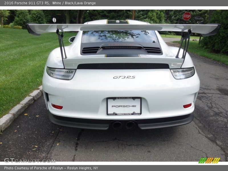 White / Black/Lava Orange 2016 Porsche 911 GT3 RS