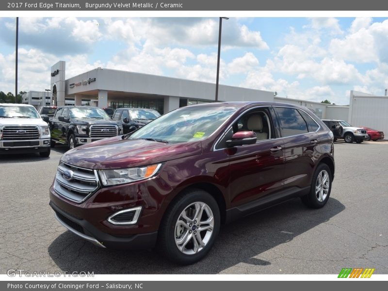 Burgundy Velvet Metallic / Ceramic 2017 Ford Edge Titanium