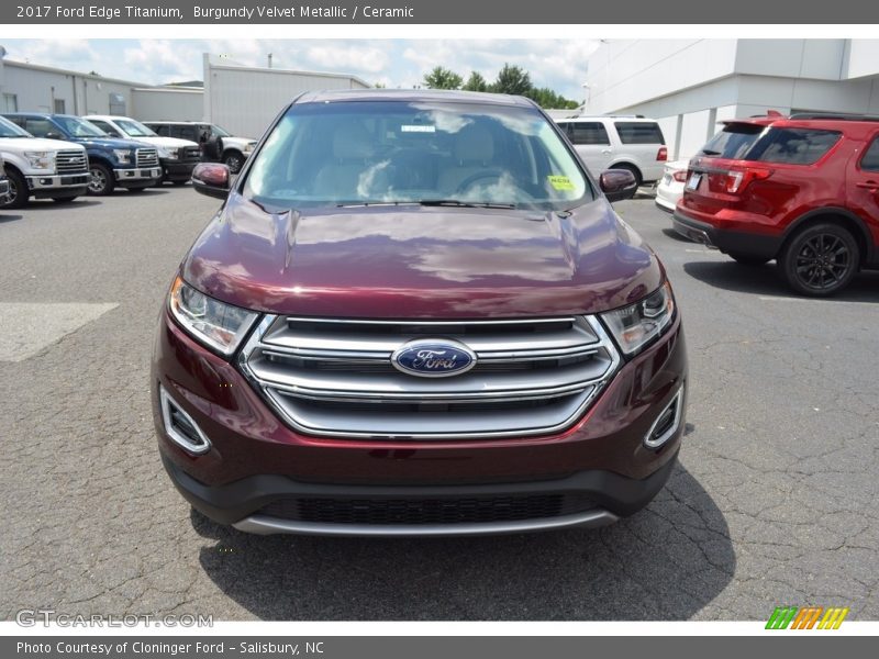 Burgundy Velvet Metallic / Ceramic 2017 Ford Edge Titanium