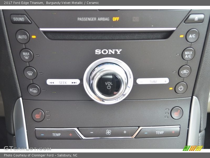 Burgundy Velvet Metallic / Ceramic 2017 Ford Edge Titanium