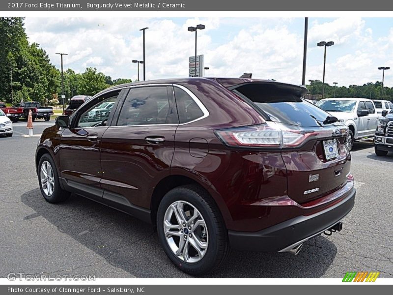 Burgundy Velvet Metallic / Ceramic 2017 Ford Edge Titanium