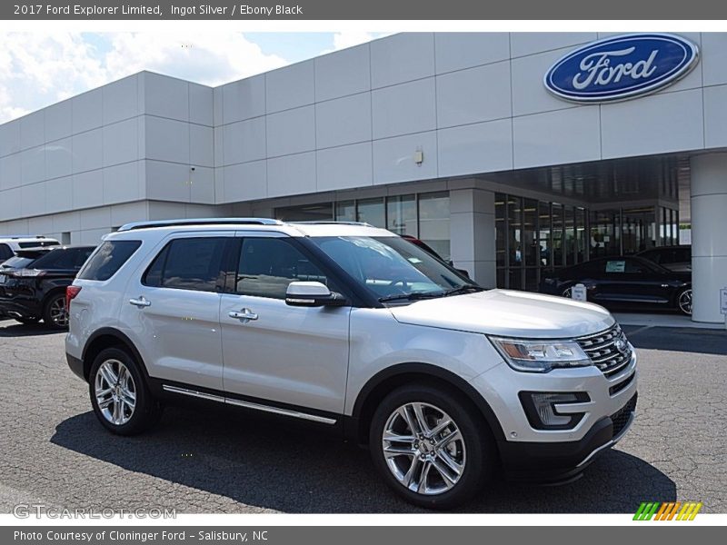 Ingot Silver / Ebony Black 2017 Ford Explorer Limited