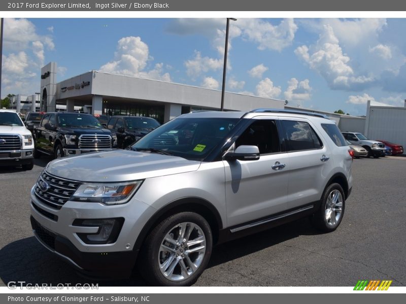 Ingot Silver / Ebony Black 2017 Ford Explorer Limited