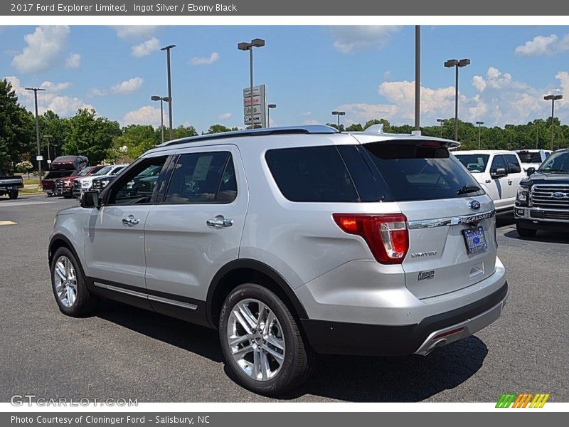 Ingot Silver / Ebony Black 2017 Ford Explorer Limited