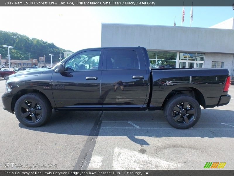 Brilliant Black Crystal Pearl / Black/Diesel Gray 2017 Ram 1500 Express Crew Cab 4x4