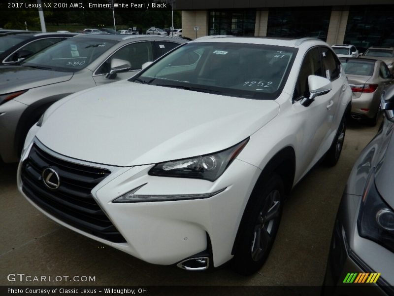 Eminent White Pearl / Black 2017 Lexus NX 200t AWD