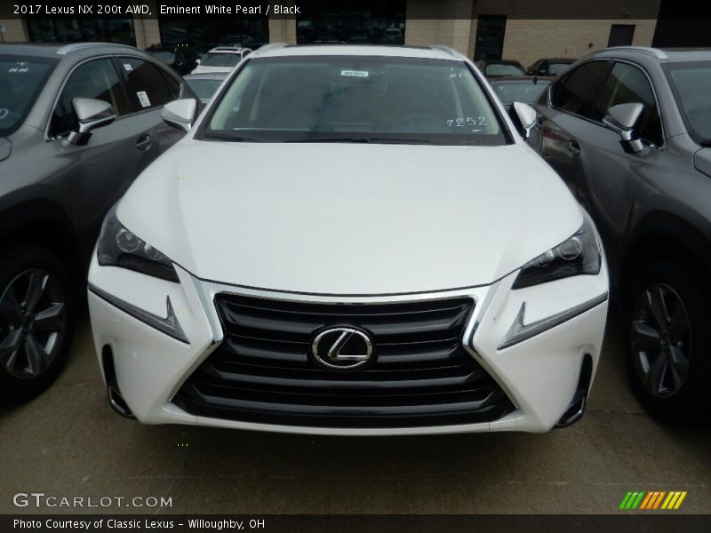 Eminent White Pearl / Black 2017 Lexus NX 200t AWD