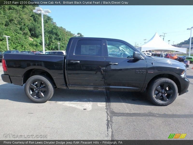 Brilliant Black Crystal Pearl / Black/Diesel Gray 2017 Ram 1500 Express Crew Cab 4x4