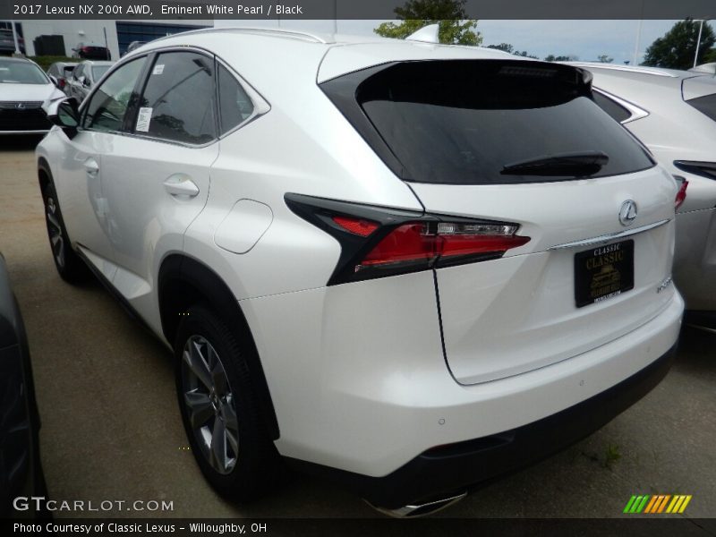 Eminent White Pearl / Black 2017 Lexus NX 200t AWD
