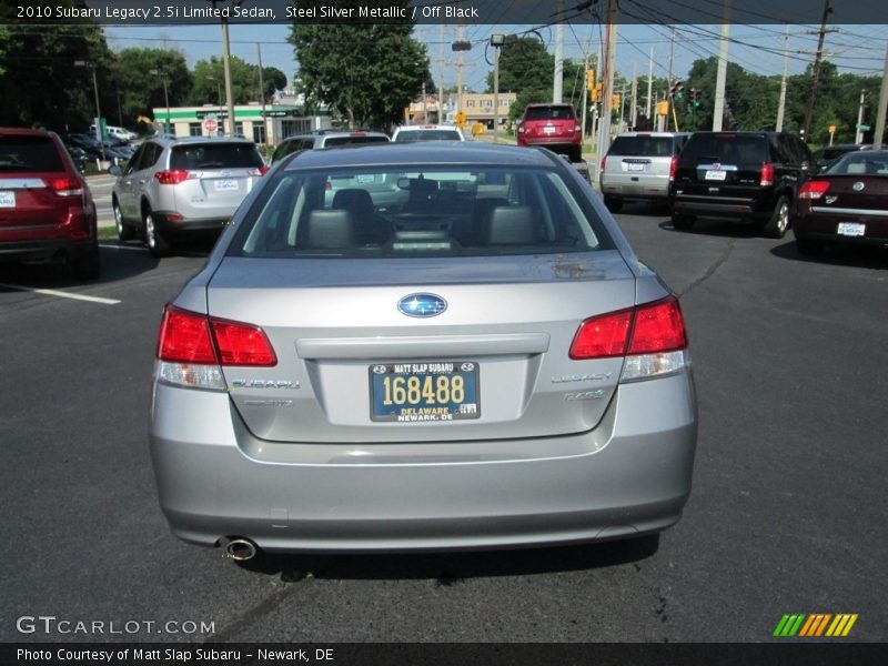 Steel Silver Metallic / Off Black 2010 Subaru Legacy 2.5i Limited Sedan