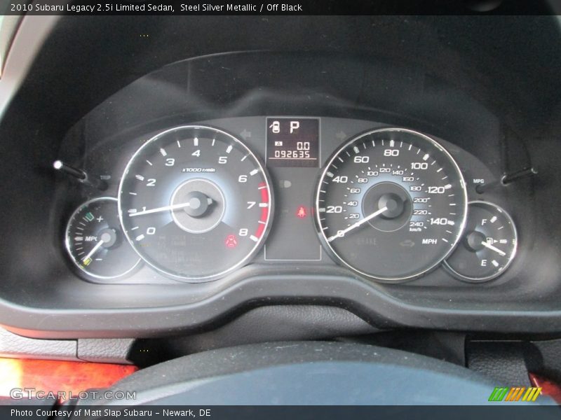 Steel Silver Metallic / Off Black 2010 Subaru Legacy 2.5i Limited Sedan