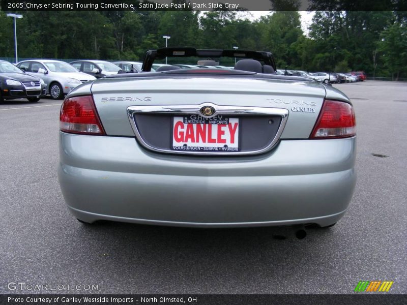 Satin Jade Pearl / Dark Slate Gray 2005 Chrysler Sebring Touring Convertible