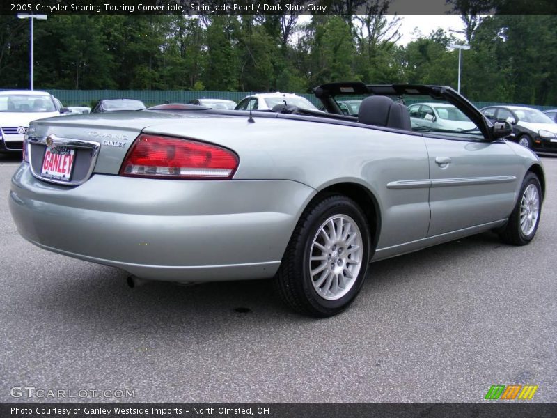Satin Jade Pearl / Dark Slate Gray 2005 Chrysler Sebring Touring Convertible