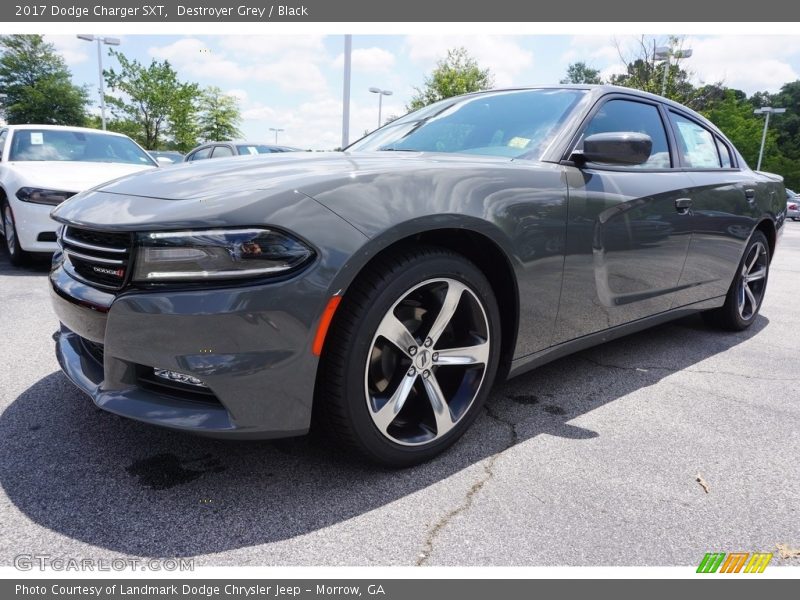 Destroyer Grey / Black 2017 Dodge Charger SXT