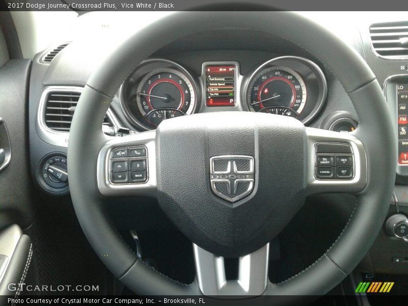 Vice White / Black 2017 Dodge Journey Crossroad Plus
