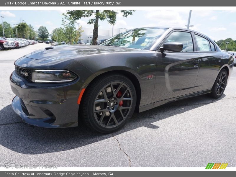 Granite Pearl / Black/Ruby Red 2017 Dodge Charger Daytona 392